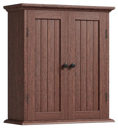 ChooChoo Bathroom Wall Cabinet with 2 Doors, Over The Toilet, Farmhouse