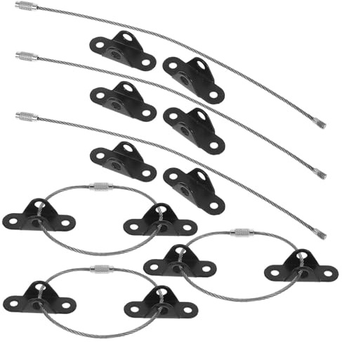 Ciieeo 6 Sets Anti Tip Furniture Straps for Safety with Metal Material and Easy Installation Accessories, Secure Wardrobes and Shoe Cabinets, for Proofing and Home Safety