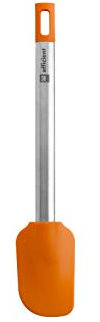 BRA Efficient Lengua Pastelera de Cocina, Acero INOX, Nailon y Silicona, Naranja, 27.5 cm