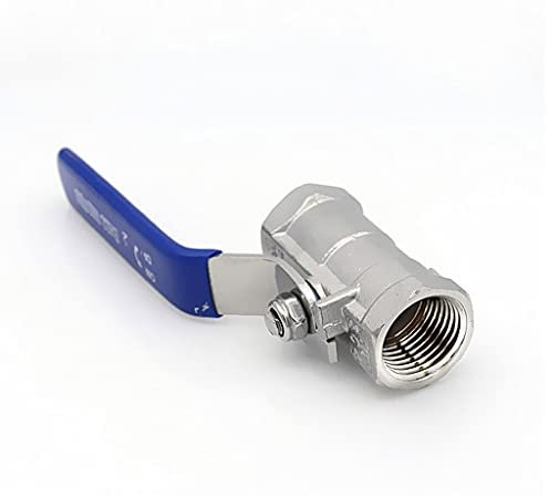 FIDALIKA 1pcs 1/43/8 3/41 1-1/41-1/2 2Válvula De Bola De Tubería SS304 De Acero Inoxidable SS304 De 2, Válvula De Bola De Encendido Sanitario Roscada Hembra (Size : 2)