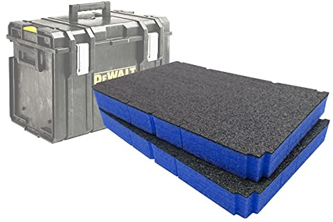Shadow Foam Easy Peel – Toughsystem DS400 insats [blå 50 mm dubbelpack] anpassningsbart skum för DeWalt Toughsystem verktygslådor | Perfekt för Lean, 5S, Kaizen och anpassade organisatörer