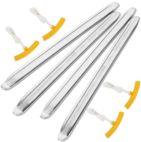 FWEEK 4 Stück Montiereisen, 30cm Fahrrad Reifenheber, Rreifenmontierhebel Reifen, Montiereisen Reifen aus Manganstahl, Aufziehhilfe mit Rad Felge Protektoren Reifenentferner für Motorrad, Fahrrad