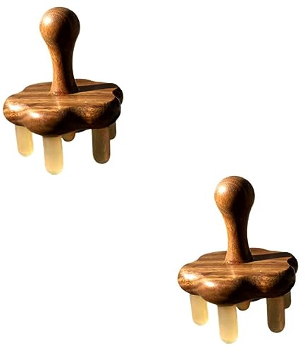 3st Massagekam Oxhorn Hårskurare Hårbottenmassageapparater Guasha Massageverktyg Hornkam Hårbottenmassageapparat Kam Hårbottenkam Antistatisk hårkamhorn Handhållen bredtandskam