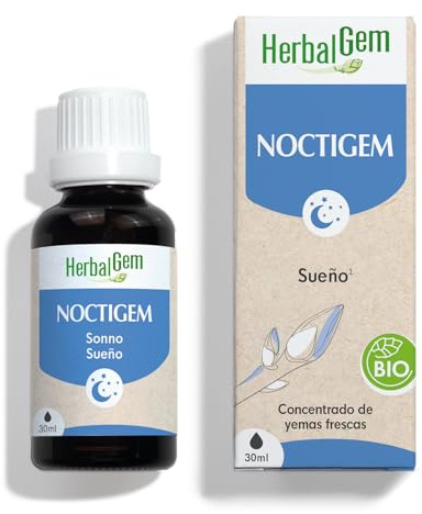 Herbalgem Noctigem Bio – Tilo y Higuera – Favorece el Sueño y el Descanso Nocturno – Gemoterapia Concentrada – Complemento Alimenticio – 30 ml