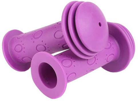 Fahrradgriffe Kinder Fahrrad Griffe Lenkergriffe 1 Paar 22mm Prallschutz Kinderfahrradgriffe rutschfest Weicher Gummi Kinderfahrrad Zubehör für Roller Dreirad Kinder Laufrad Kinderfahrrad (Lila)