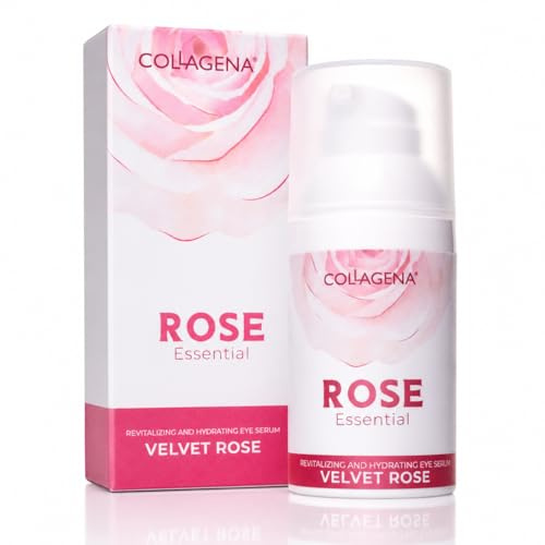 Collagena Rose Essential – Velvet Rose vitaliserande och fuktgivande ögonserum med rosolja och kollagenpeptider (30 ml)
