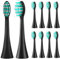 10 Pcs Bürstenköpfe passend für Happybrush VIBE 3 Aufsteckbürsten Ersatzbürsten, Ersatzbürstenkopf passend für Eco VIBE 3 - Schwarz