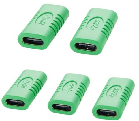 Coupleur USB-C Femelle vers Femelle Adaptateur USB 3.1 Type C Extender USB 3.1 Gen 2 Gender Changer 10G Transfert de Données PD 100W pour Hub USB Ordinateur Portable (5 Pièces)