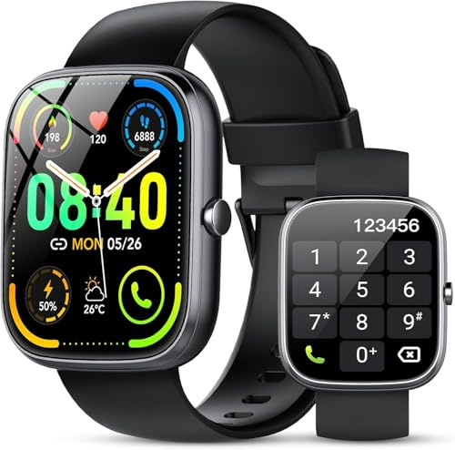 Smartwatch Uomo Donna, 1.91''AI Orologio Smartwatch con Effettua/Risposta Chiamate, 115+ Modalità Sportive Fitness Tracker con SpO2/Sonno/Contapassi, IP68 Impermeabile Smart Watch per iOS/Android
