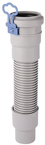 HT-Flexrohr | Flexibles Anschlussrohr | Anschluss 50/40 mm | 250 mm | Grau