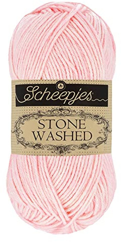 Scheepjes Stone Washed 50g – 820 Rose Quartz, algodón y acrílico