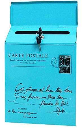 Venus Valink - Buzón de Correo con Cerradura de Hierro, diseño Vintage, para Colgar en la Pared, para Correo Postal, Correo o periódico, Estilo Retro, para Exteriores, Resistente al Agua, pa