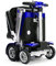 Drive Devilbiss Elite Auto Folding Electric Mobility Scooter/LED Front Headlight & USB Charging Port – Striking Design, Metallic Silver Finish, with Full Suspension for Smooth Riding -Blue