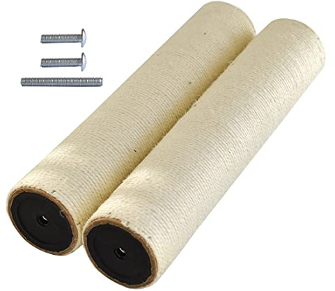 Ricambio Albero Tiragraffi Per Gatti-Corda Sisal Tiragraffi Gatto Graffiatoio con Viti M8 (UPGRADE, 40,5 cm x 2)