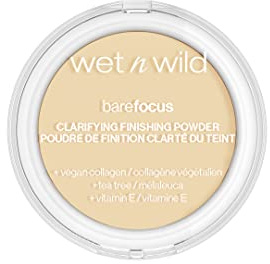 Wet n Wild, Bare Focus, Makeup Clarifying and Finishing Powder, Translucent and Matte for a Flawless Makeup Base, Long-Lasting, with Hyaluronic Acid and Vitamin E, for Fair/Light Skin Tones