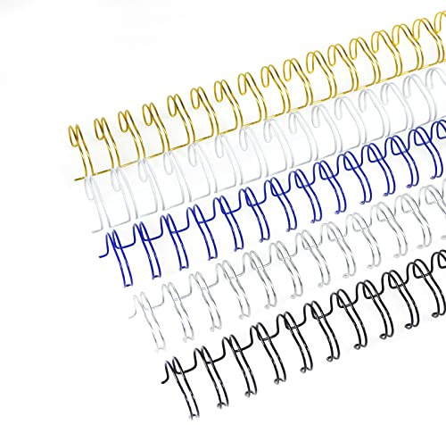 RAYSON WireBindningsryggar, 23 slingor, 130 ark, 2:1 vinkel, 15,9 mm, A4, blandade färger, 50-pack