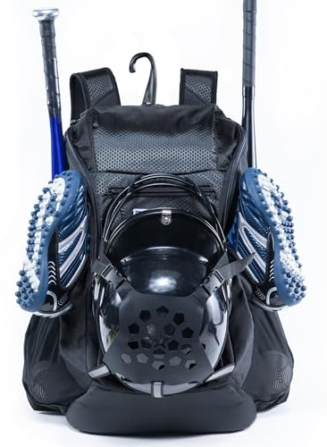 VIGEGARI Baseball Bat Bag - Softball Backpack with Glove Holder, Essential Gear for Youth
