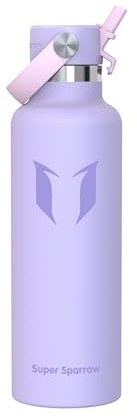 Super Sparrow Borraccia Termica, Acciaio Inox Bottiglia Termica - 750ml - Senza BPA Borracce, Borraccia Bambini per Scuola, Sport, Campeggio, Yoga, Palestra, Ciclismo