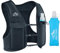 Zelvot Laufweste für Damen und Herren, Europäisches Originalpatent, Verstellbare Brustgurte, Trinkweste Laufen mit 500ml Wasserflasche, Reflektierender Trinkrucksack mit Handyhalterung (Black, L/XL)