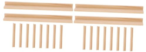 TOYANDONA 20 STK Englische Alphabetbasis Ausstellungsstand Basis für Spielzeugkarten Domino Holzständer Holz Buchstaben Sockel Ausstellungsständer aus Holz Multifunktionale Domino-Basen