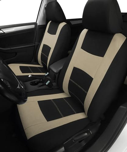 Flaconi Fundas para asientos de coche y SUV (beige) adecuadas para la mayoría de los vehículos