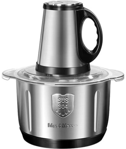 500W Mini Chopper Electric Food Processors, 5L Vegetable Food Chopper with 3 Speed Settings, 5 Durable Sharp Blades Stainless, for meat, vegetables, fruits, nuts, BPA Free, Detachable Design (Black)