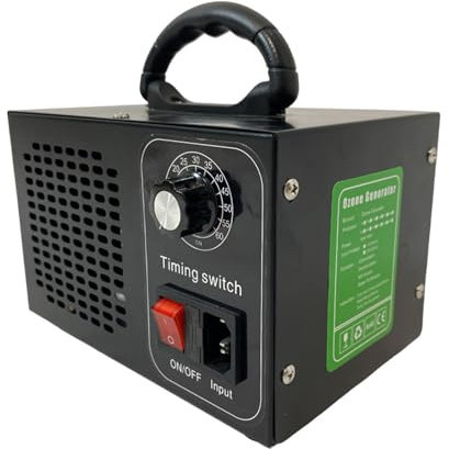 Generador de ozono, purificadores de aire O3, eliminador de olores, máquina de ozono de alta capacidad, purificador de aire ionizador de ozono para el hogar, comercial, industrial (negro, 60000 mg/h)