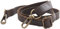 LECONI Trageriemen Leder Schulterriemen schmaler Schultergurt für Taschen Umhängegurt längenverstellbar 2,5x150cm dunkelbraun LEC-R4