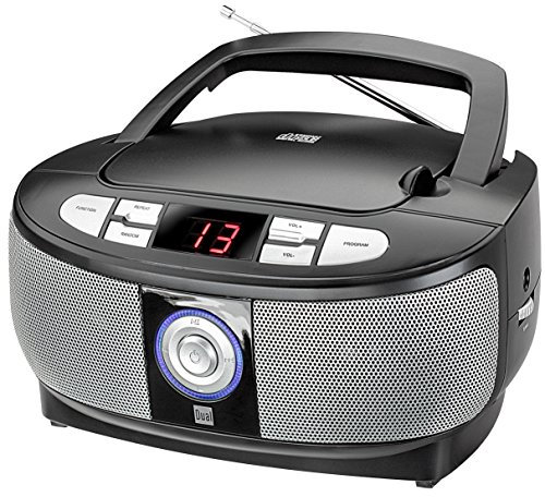 Dual P 49–1 Boombox avec Lecteur CD (Radio FM, écran LED, Alimentation réseau ou Piles)
