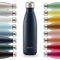 Blumtal Trinkflasche 500 ml Edelstahl - auslaufsichere Isolierflasche - BPA-freie Trinkflasche kalt & warm - doppelwandige Insulated Bottle - rostbeständige Isolierflasche Dark Ocean Blue - Blau