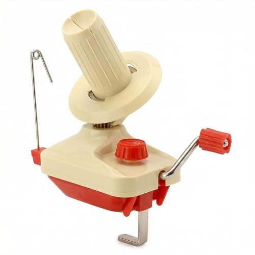 QWORK® Yarn Winder, Yarn Ball Winder, Hand Operated Wool Winder, Hand Knitting Aids, Red