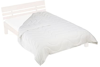 Relaxdays Couette 4 Saisons, 200 x 220 cm, Couverture en Polyester pour lit, en Deux Parties été et Hiver, blan