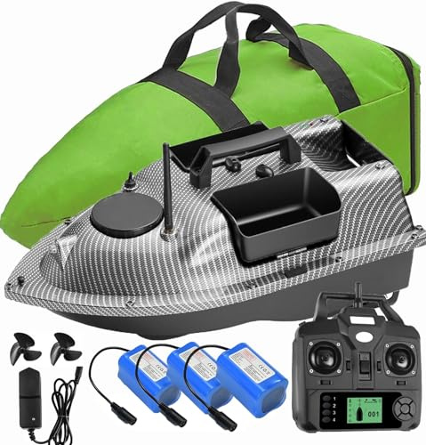 YLLLLY 12000mah 500M GPS Barco cebador Cebo de Pesca, 3 bahías de catapulta. Barcos cebadores para la Pesca de la Carpa con GPS, 16 Puntos de Memoria, devolución de una Llave.(Boat A)