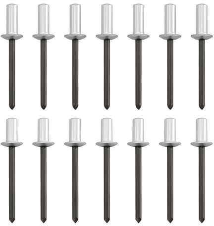 OTOTEC 100 remaches ciegos de aluminio de extremo cerrado con mandril de acero para reparar barcos, aviones, maquinaria y muebles, 100 unidades