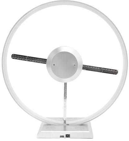 Fan Hologram 3D, 224 Fan de Projecteur Holographique LED ABS Metal pour les Centres Commerciaux (Prise UE)