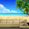 WEITAOSM Mural de pared con paisaje natural de cocoteros y nubes blancas y cielo azul en 3D para sala de estar, TV, sofá, fondo, papel tapiz moderno
