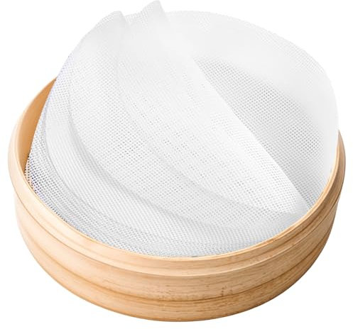 Nogeqi 10 Stück Silikon Dämpfer Matte 25cm, Antihaft Dumplings Dampfmatten Für Bambusdämpfer, Wiederverwendbare Runde Steamer Pad Dampfmatte Für Reis Dim Knödel Brötchen Sum