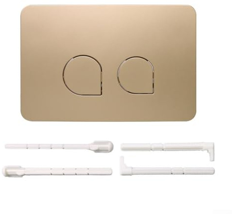 HOHOVYVY Placa de accionamiento para inodoro con doble descarga de plástico, compatible con Geberit UP300/UP320 y para Sigma Serie 01/10/20/21/30/50/60 (dorado mate)