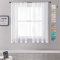MRTREES Voile Curtains 57 Drop 2 Panels Faux Linen Rod Pocket Sheer Curtain Panel for Bedroom Living Room Patio Door 55x57 Drop 140cm x 145cm White