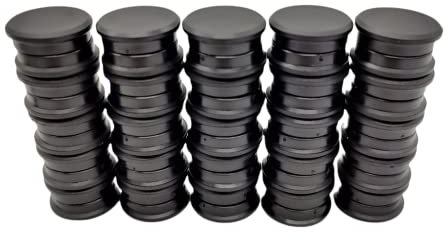 HMH-Shop 50 Schwarze Magnete für Magnettafel/Whiteboard Starke Haftmagnete Magneten Magnet für Pinnwand Kühlschrankmagnete schwarz Set Sortiment Notizenhalter Kronkorken Bierdeckel Sammlung
