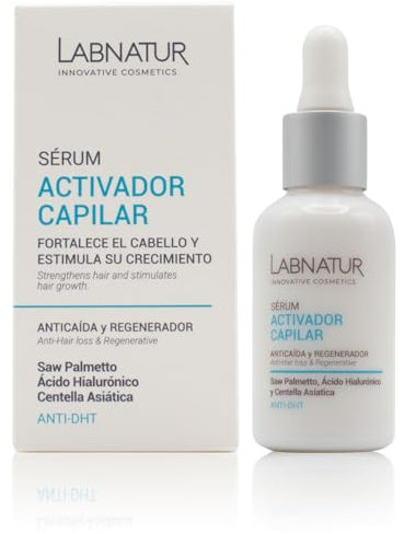 Sérum Activador Capilar 30ml Labnatur. Anticaida y Regenerador. Para Mujer y Hombre. Activos Naturales y Saw Palmetto. Crecimiento del Cabello. Aumenta la Densidad Capilar.