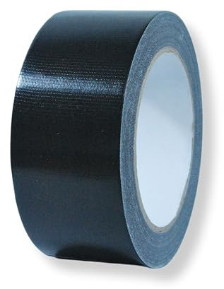 KOIMBRA® Nastro Telato Americano RHINO TAPE - 25 metri x 48 mm (NERO) Extra Forte e Resistente, Perfetto per Riparazioni e Imballaggi - Impermeabile per Esterni