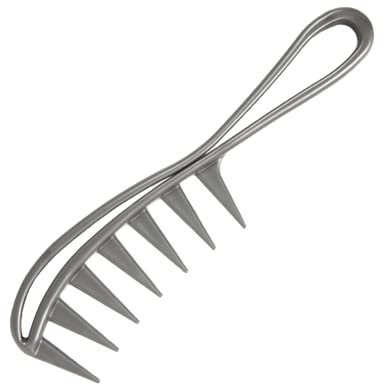 Breite Zahnkämme, Lockenkamm Strähnenkamm, Afro Kamm, Große Kamm, Hai Zahnkamm, für Verschiedenen Arten Von Haaren Haarkamm（Silbrig) silber