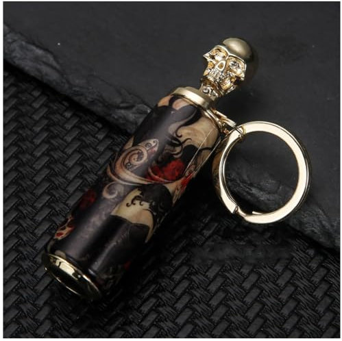 Briquet Porte Clef à Allumette Permanente, Allumette en MéTal éTanche Flint Match, Meilleures IdéEs de Cadeaux, Briquets Cool et éQuipement d'urgence pour Barbecue Camping