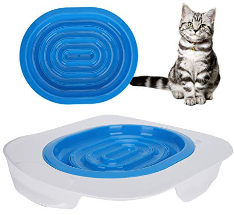Pet Cat Toalettränare Kit, Kattsand Tray Pad Urinal Toalettränare, Plastsäker Ej Giftig Steg för Steg Toalett Träningssystem för Pet Cat Kitty Valp