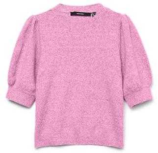 Vero Moda Femme O-Neck Pullover Vmdoffy GA Noos Pull À Col Rond 2/4, Bonbon, M EU