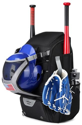de Equipo de béisbol – de Equipo de béisbol y sóftbol, Ligera de Bate de sóftbol para niños, Adultos, con Gancho de Cerca, Bate de bateo, Cascos, Gorras, Equipo teeball