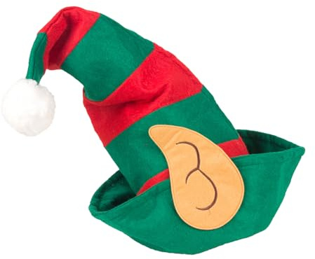 MUNSKT Elf Hat with Ears,Novelty Christmas Accessory,Funny Christmas Hats,One Size for Adult