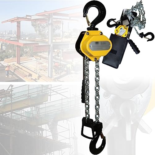 Manual Ratchet Hand Chain Winch, Lever Hoist Lifting Pulley, 3m Lift, 0.25T Capacity for Heavy-Duty Lifting and Rigging Applications