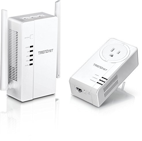 TRENDnet Wi-Fi Everywhere Powerline 1200 AV2 Dual-Band AC1200 Wireless Access Point Kit, Includes 1 x TPL-430AP and 1 x TPL-421E, White, TPL-430APK (Renewed)